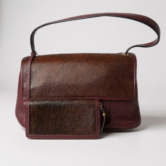 Radley London Witley Haircalf Leather Shoulder Bag Clove w/ Matching Wallet - Picture 1 of 16